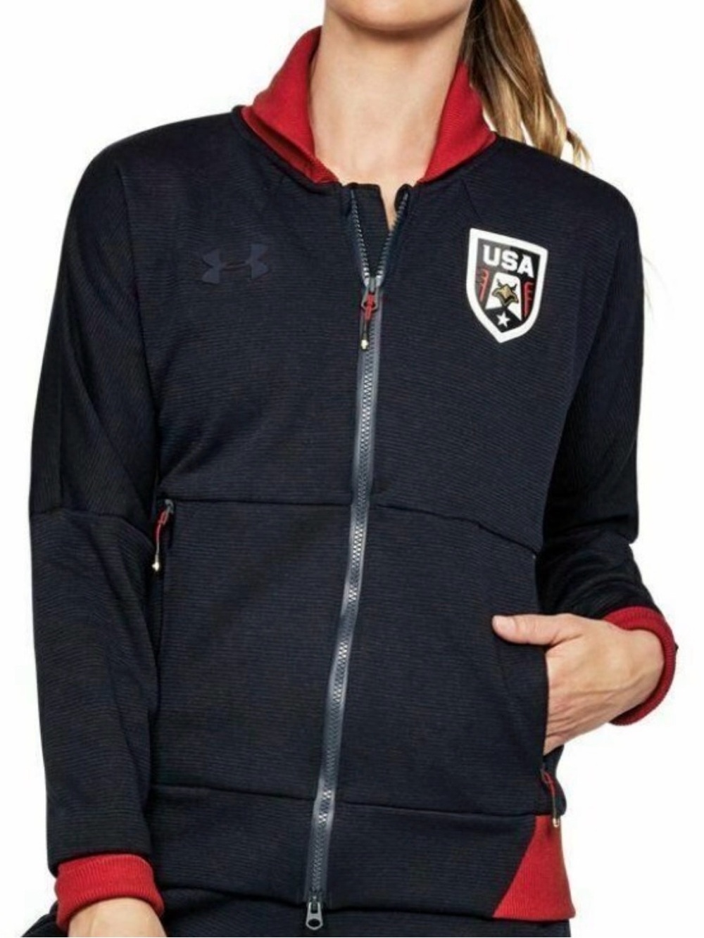 Under Armour Women’s Team USA Country Pride ColdGear Full Zip Jacket Sz L. NWT